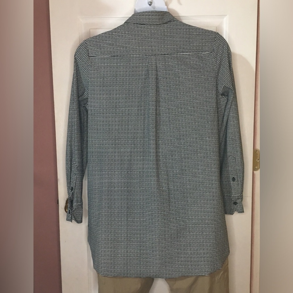 LYSSE Houndstooth Print Button Down Blouse - image 3